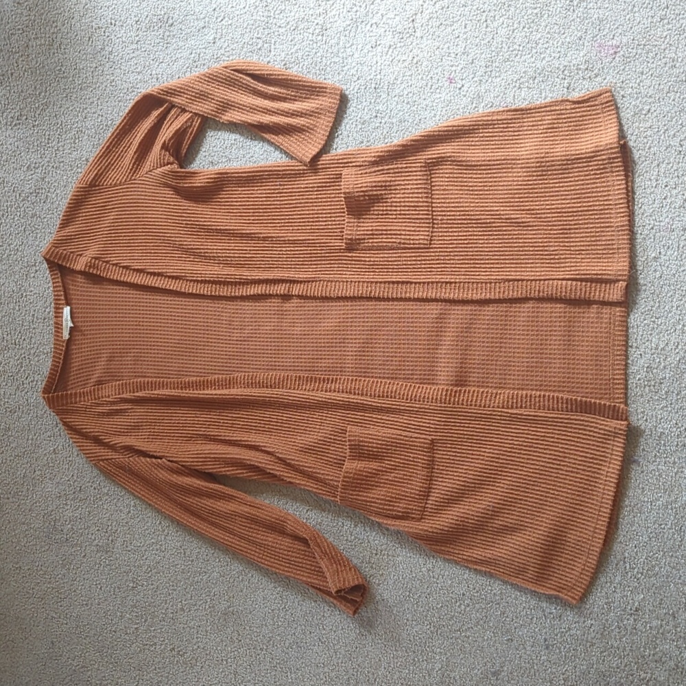 Long Cardigan Sweater dusty orange